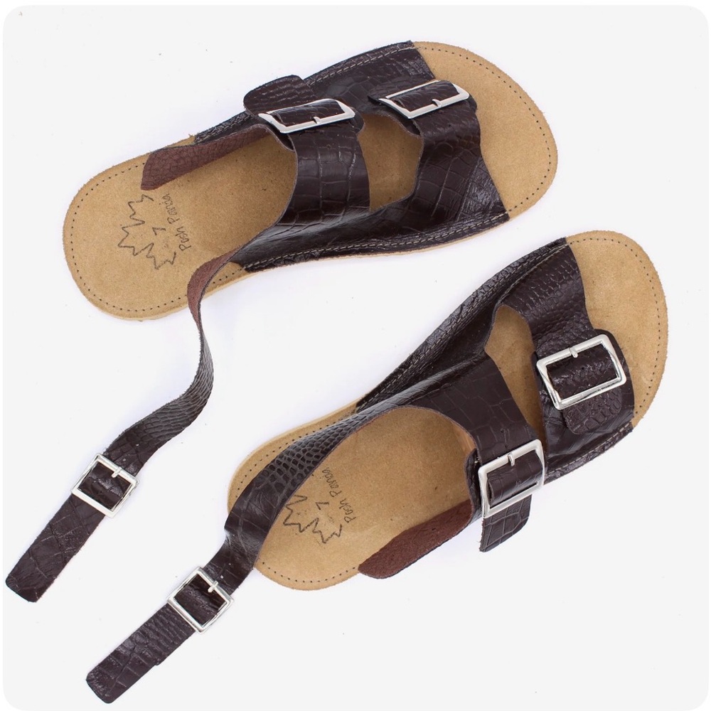 Posh Panda Women's Leather Sandals (Barefoot Shoes) Size 7